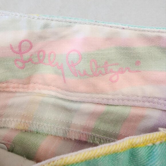 Lilly Pulitzer Women's Colorful Striped Pants Skinny Dnim5 Pockets, sz 2 - Picture 6 of 15